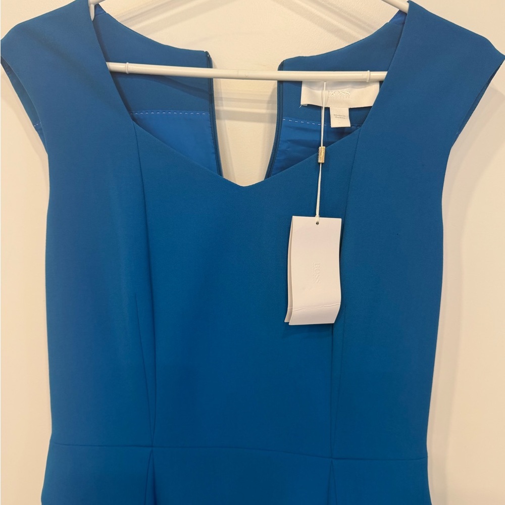 Hugo Boss Delura Blue Power Dress Workwear size US4 - Picture 4 of 10